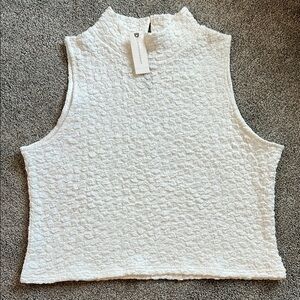 NWT Blue Tassel Anthropologie Popcorn Crop Tank Top- XL